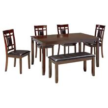 Bennox Dining Table and Chairs With Bench (set of 6)
