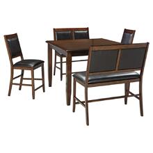 Meredy Counter Height Dining Table and Bar Stools (set of 5)