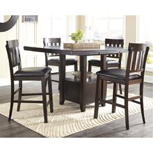 Counter Height Dining Table and 4 Barstools With Storage