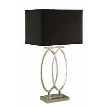 Transitional Nickel and Black Accent Lamp