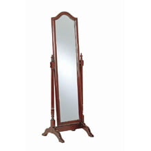 Traditional Red Brown Floor Mirror
