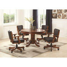 Mitchell Three-in-one Game Table and Four Arm Chairs