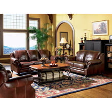 Princeton Traditional Brown Two-piece Living Room Set