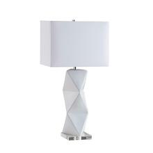 Transitional White Table Lamp