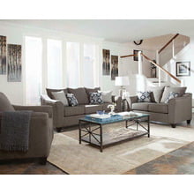 Salizar Transitional Grey Three-piece Living Room Set