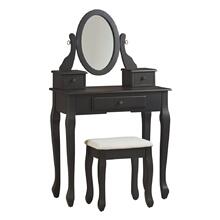 Huey Vineyard Vanity and Mirror With Stool