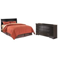 King Sleigh Headboard With Dresser