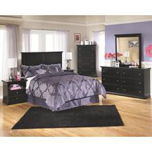 Full Panel Headboard With Dresser