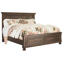 Flynnter King Panel Bed With 2 Storage Drawers