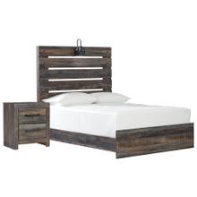 Full Panel Bed With Nightstand