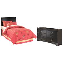 Twin Sleigh Headboard With Dresser