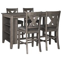 Counter Height Dining Table and 4 Barstools