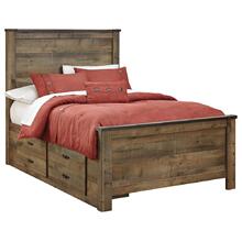 Trinell Full Panel Bed With 2 Storage Drawers