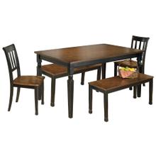 Dining Table and 2 Chairs and 2 Benches