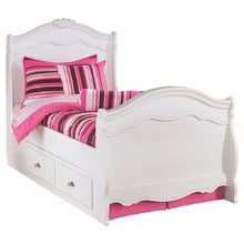 Exquisite Twin Sleigh Bed With 2 Storage Drawers