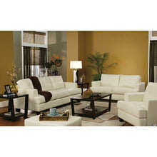 Samuel Transitional White Two-piece Living Room Set