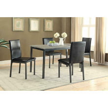 Garza Black Upholstered Side Chair