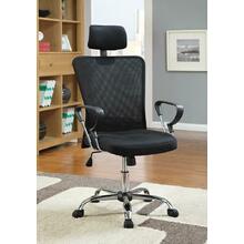 Casual Black Office Chair With Headrest
