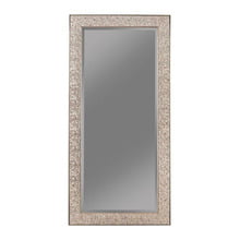 Transitional Silver Mosaic Rectangular Mirror