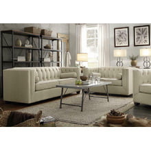 Cairns Transitional Beige Two-piece Living Room Set
