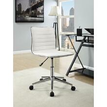 Modern White and Chrome Home Office Chair