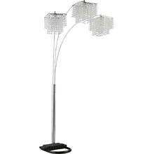 Traditional Chrome and Black Floor Lamp