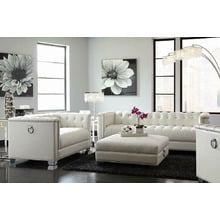Chaviano Contemporary White Two-piece Living Room Set
